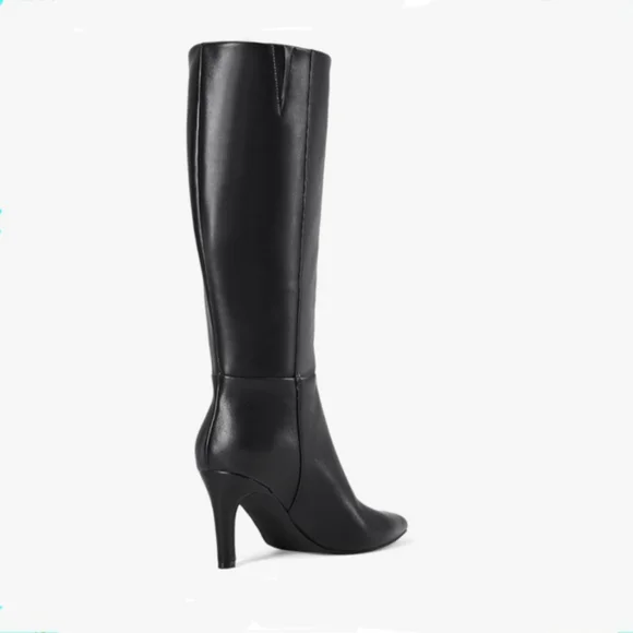 NIB Black Matte Knee High Stilletto Boots - Size 9 - Picture 3 of 6